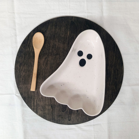 Ghost Shaped Bowl w/ Bamboo Spoon