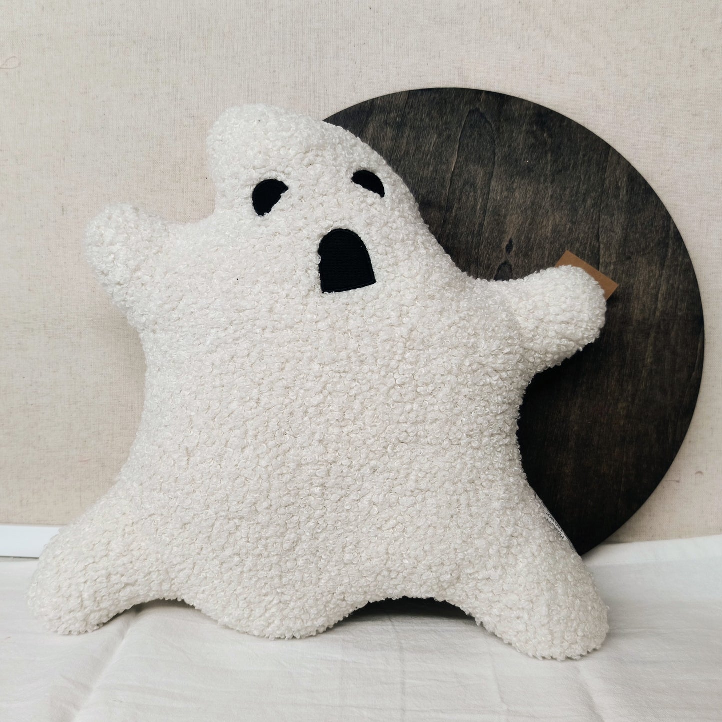 Faux Sherpa Ghost Shaped Pillow