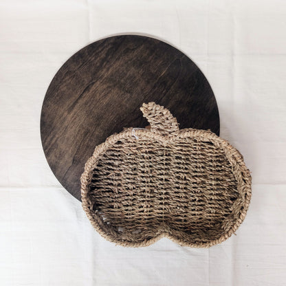 Handwoven Pumpkin Shaped Seagrass Basket