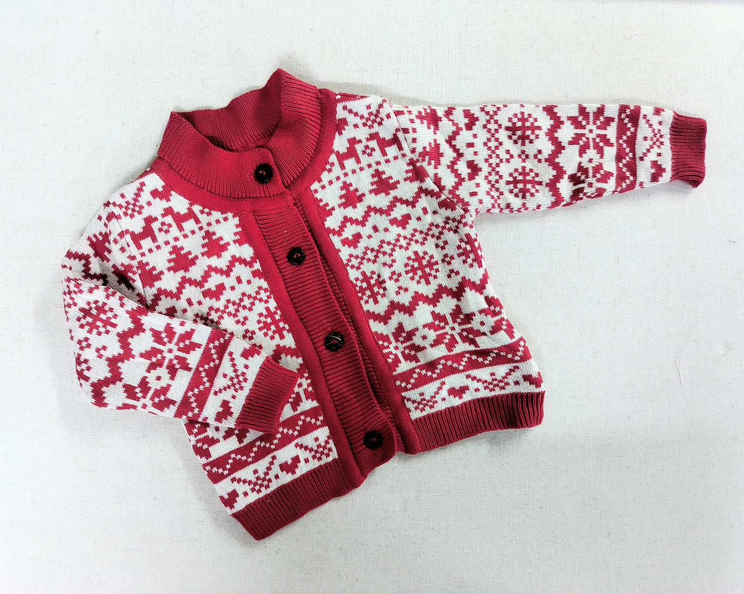 Fair Isle Knit Baby Sweater, 3 Styles