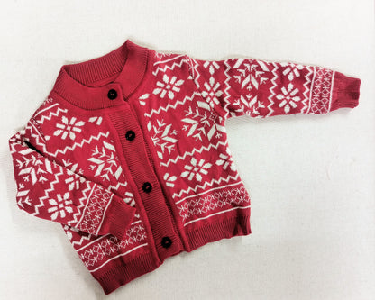 Fair Isle Knit Baby Sweater, 3 Styles