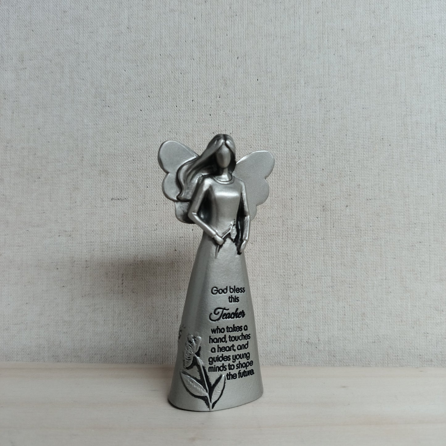 Teacher Sentiment Metal Angel Figurine
