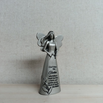Teacher Sentiment Metal Angel Figurine