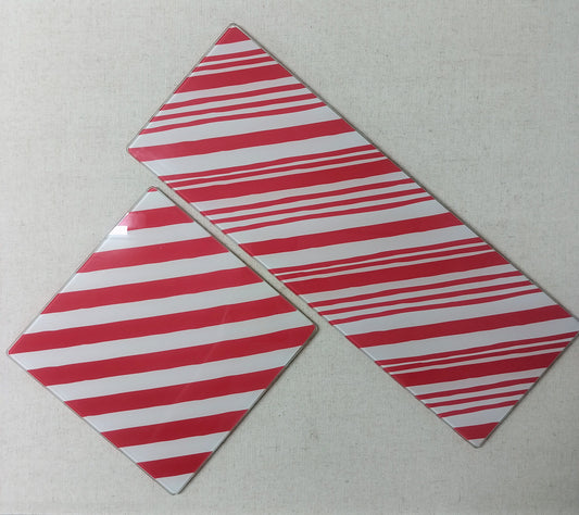 Glass Peppermint Serving Boards Set