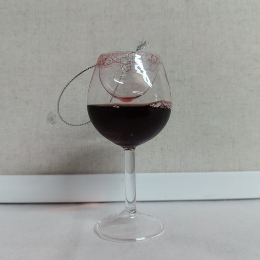 Red Wine Glass Ornament