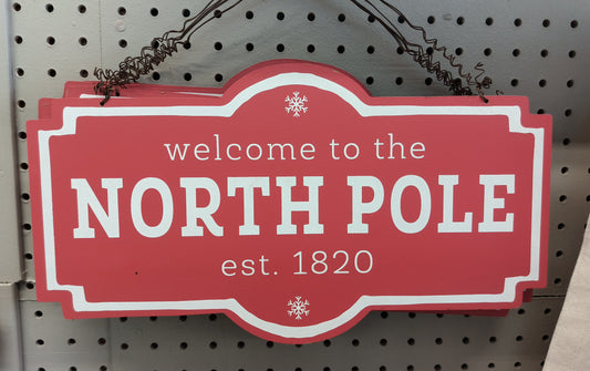 Welcome to the North Pole Wall Decor