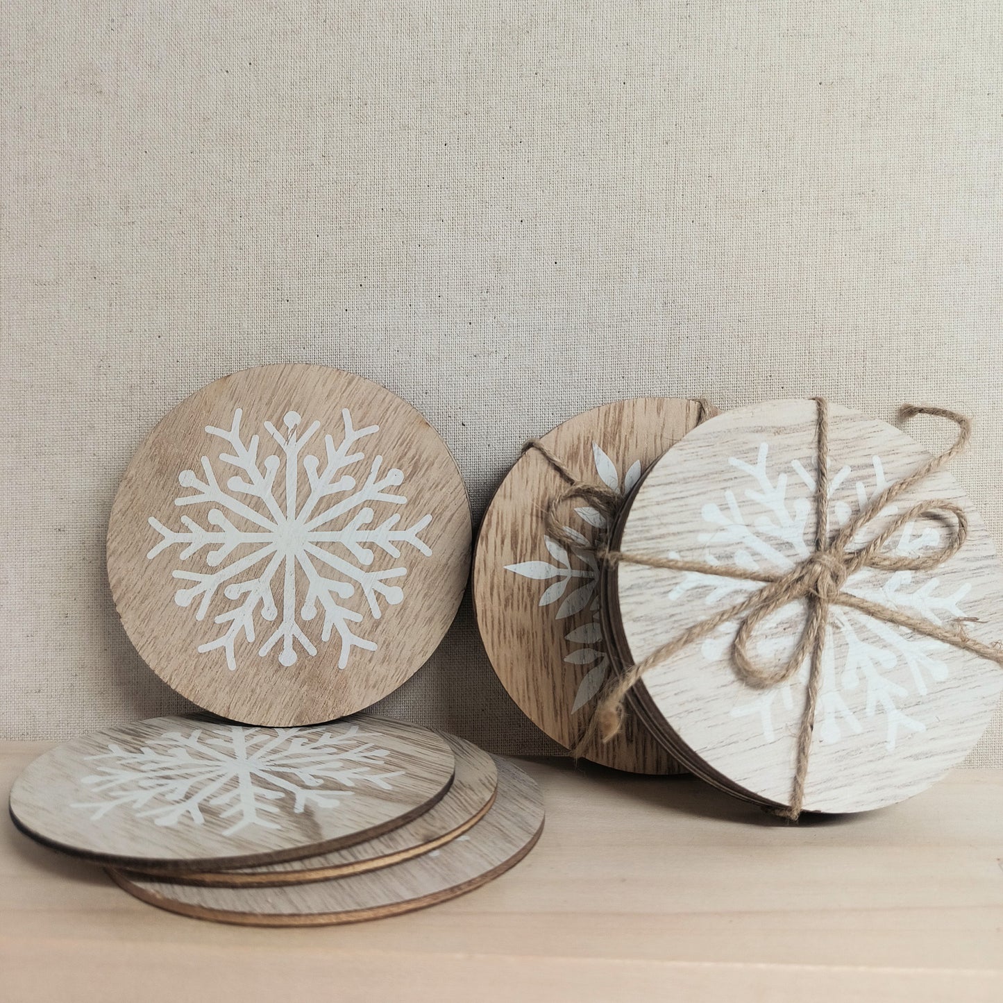 Wooden Snowflake Coaster