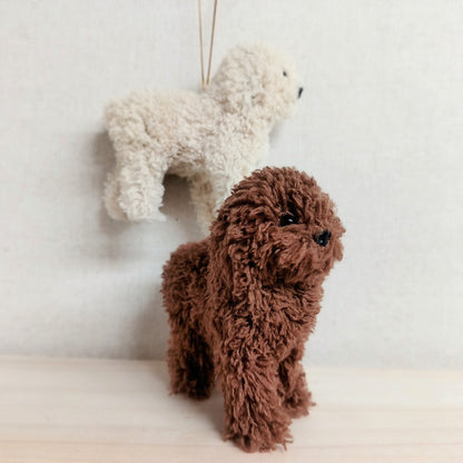 Furry Poodle Ornament