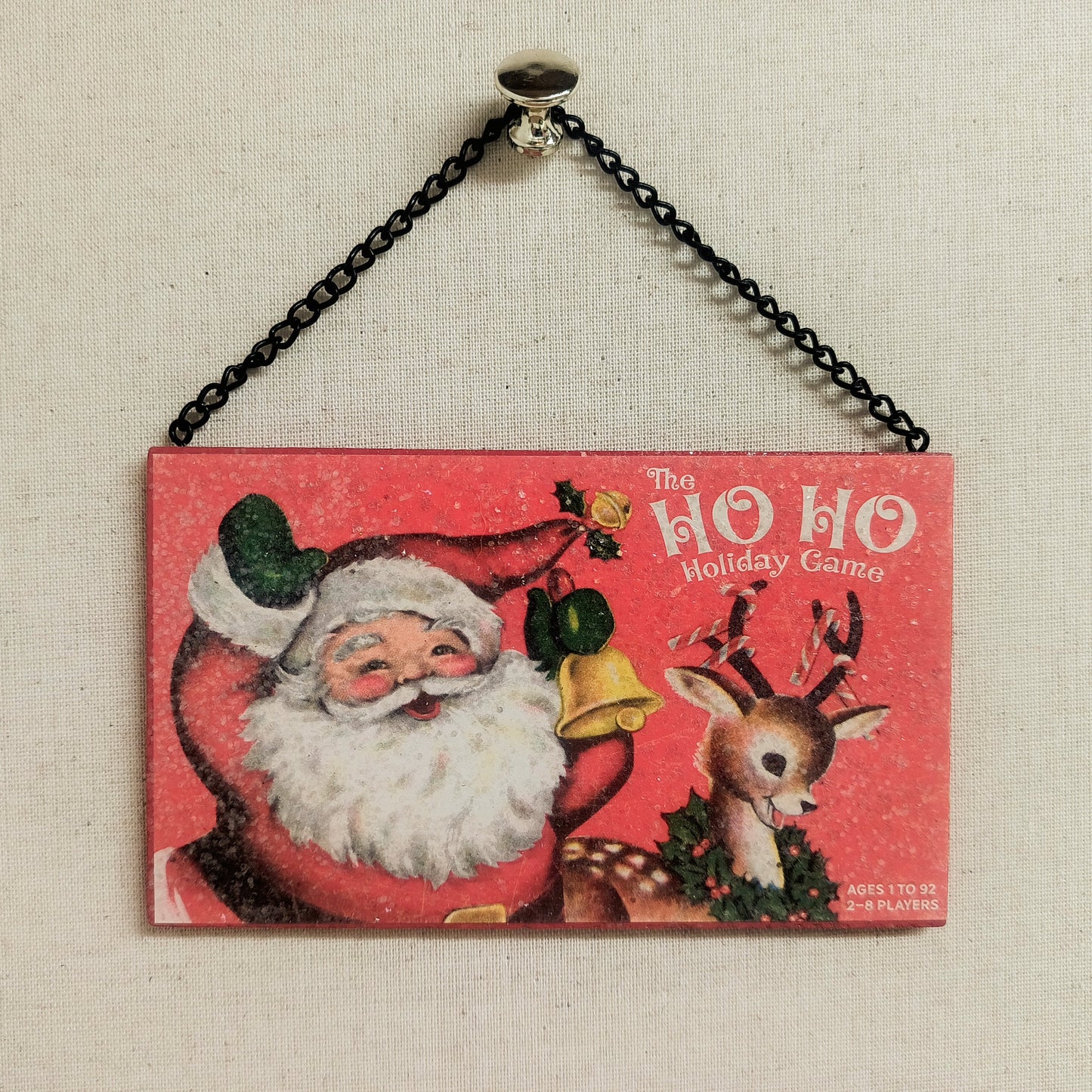 Wood Holiday Games Ornament