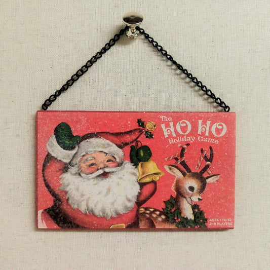 Wood Holiday Games Ornament
