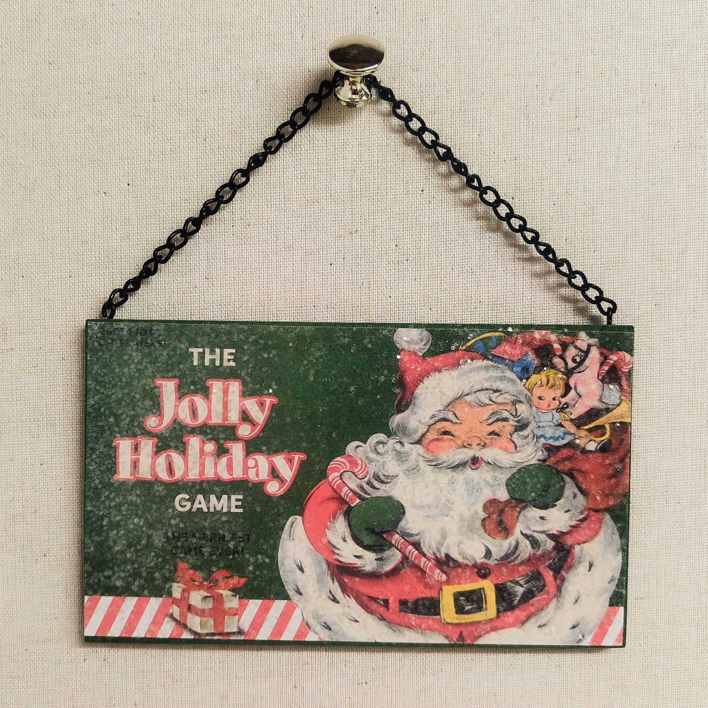 Wood Holiday Games Ornament