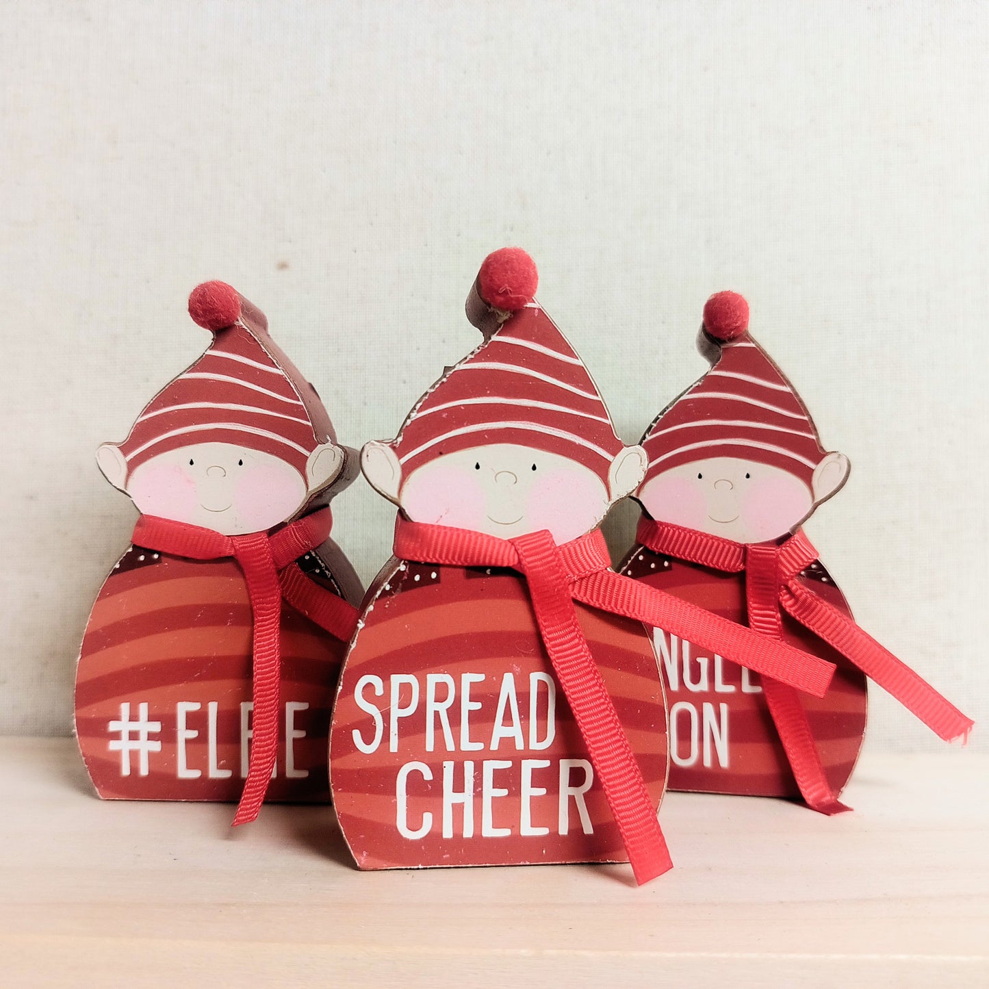 Mini Elf Wood Sign - Assorted