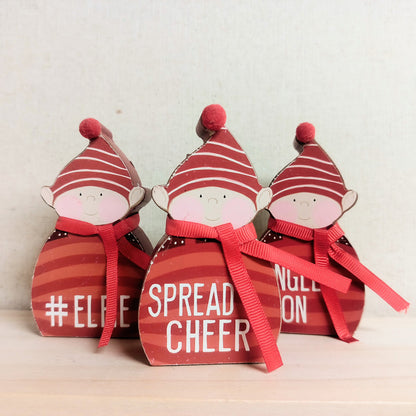 Mini Elf Wood Sign - Assorted