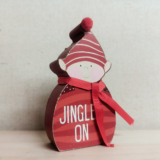 Mini Elf Wood Sign - Assorted