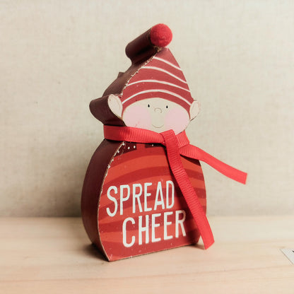 Mini Elf Wood Sign - Assorted