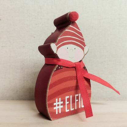 Mini Elf Wood Sign - Assorted