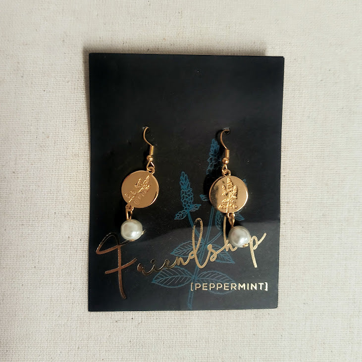 Herb Design Earrings