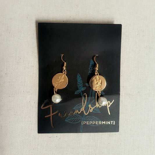 Herb Design Earrings