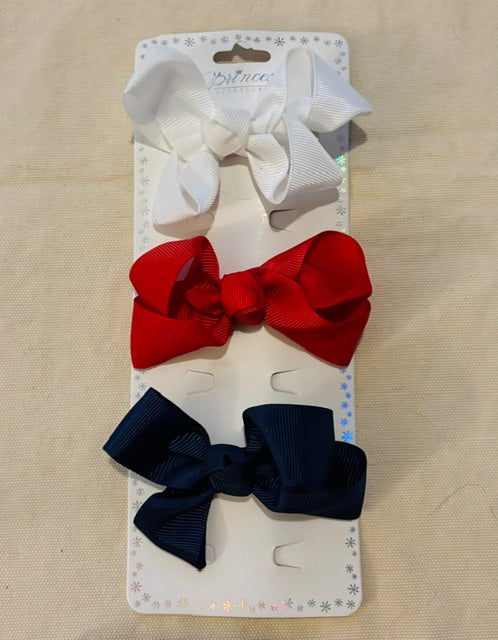 Red White and Blue Single Bow Set
