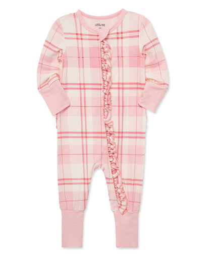 Pink Plaid Convertible Coverall (12M-24M)