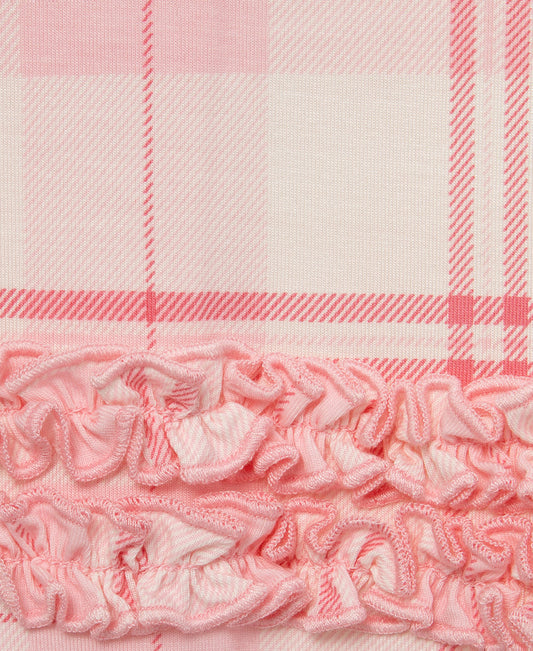 Pink Plaid Convertible Coverall (NB-9M)