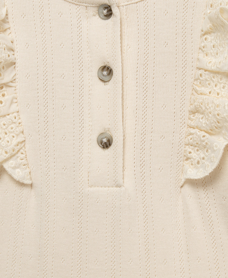 Ivory Eyelet Bodysuit & Pant Set