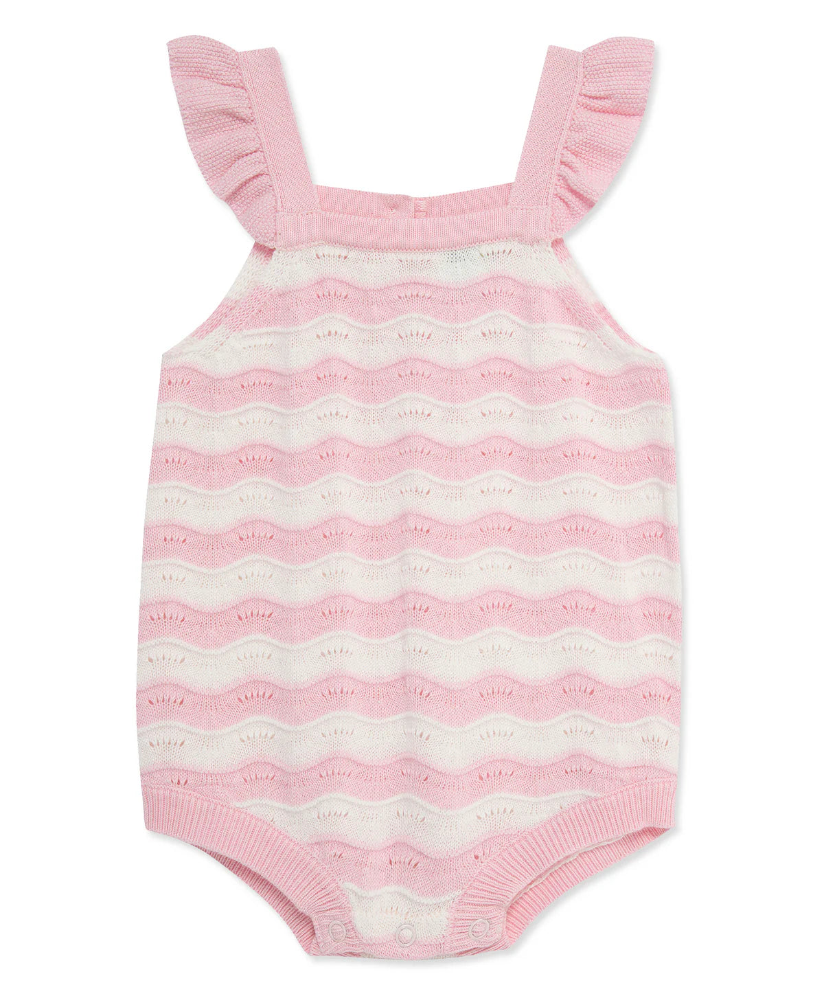 Curvy Striped Pointelle Knit Bubble
