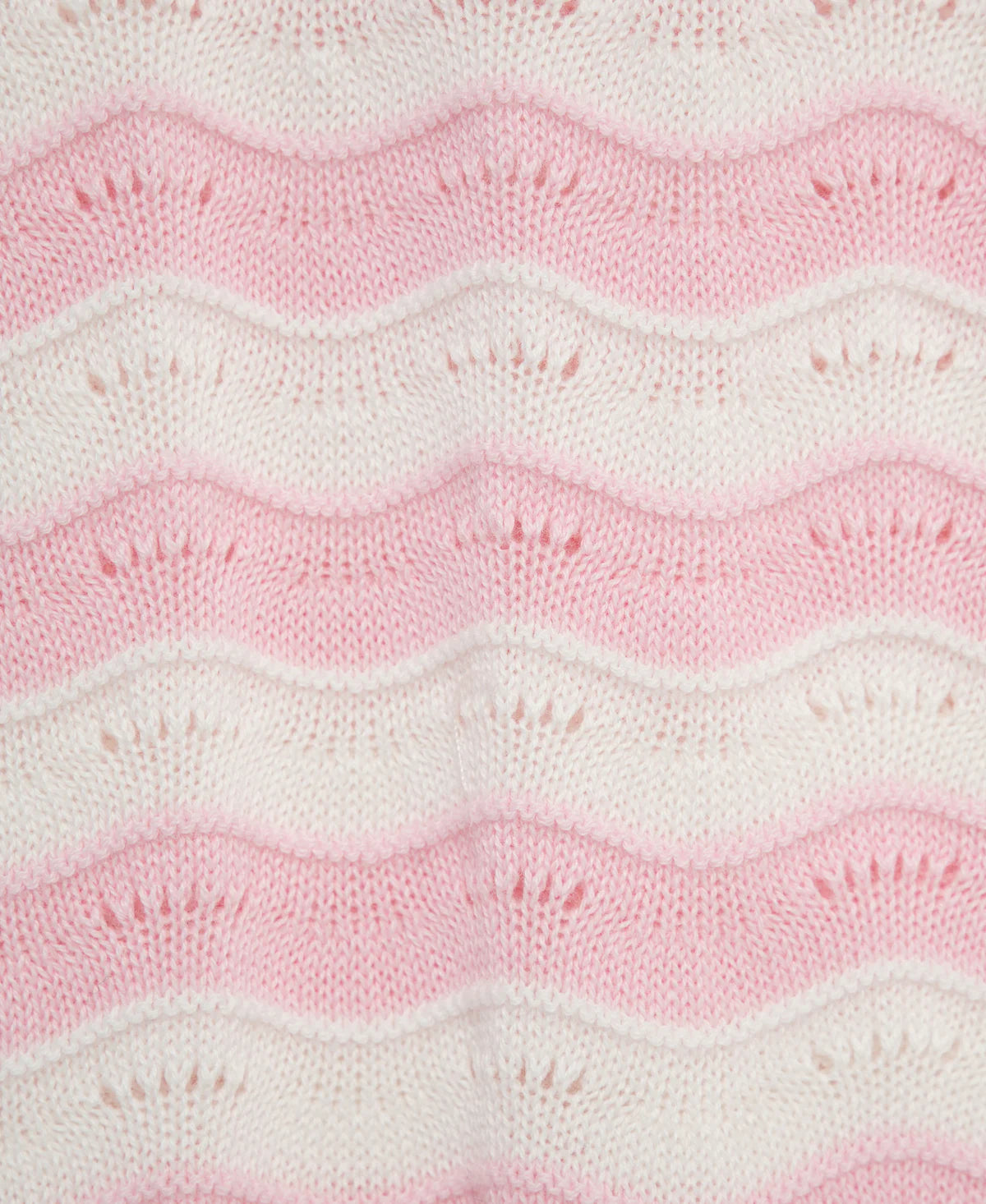 Curvy Striped Pointelle Knit Bubble