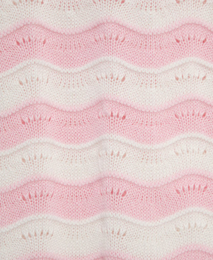 Curvy Striped Pointelle Knit Bubble