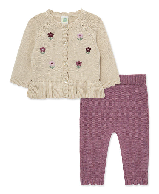 Flowers Sweater Set (3M-9M)