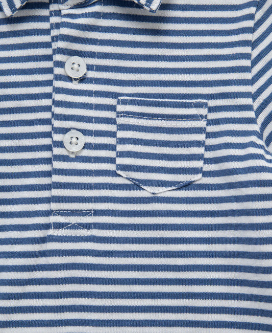 Striped Polo & Pant Set