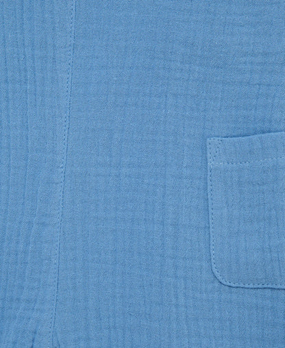 Solid Gauze Shortall Set