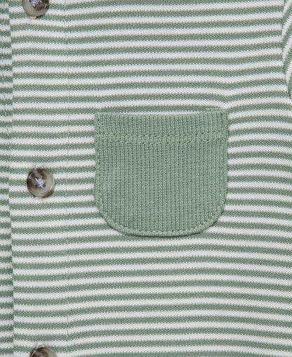 Green Striped Coverall & Hat