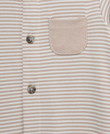 Taupe Striped Coverall & Hat