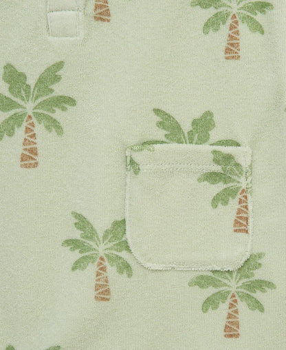 Palms Terry Romper & Hat