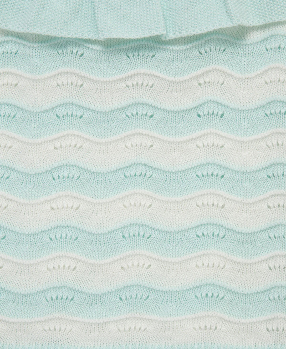 Aqua Pointelle Knit Short Set