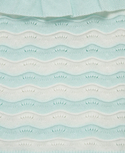 Aqua Pointelle Knit Short Set