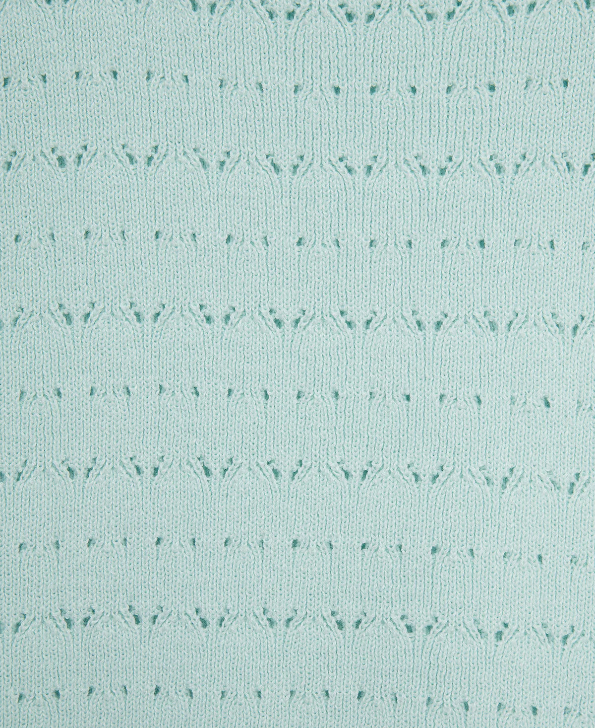 Aqua Pointelle Knit Romper