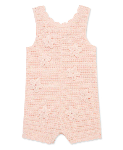 Flower Pointelle Knit Romper