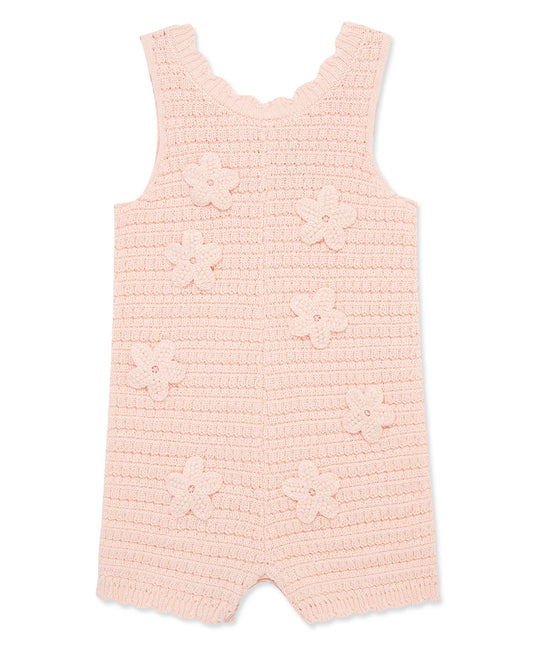 Flower Pointelle Knit Romper