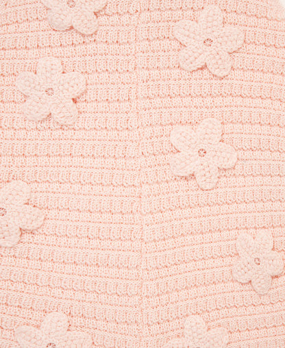 Flower Pointelle Knit Romper
