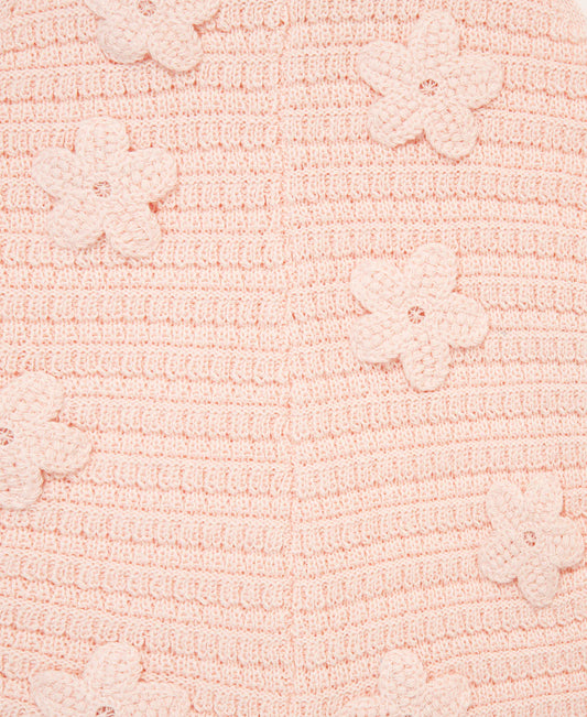 Flower Pointelle Knit Romper