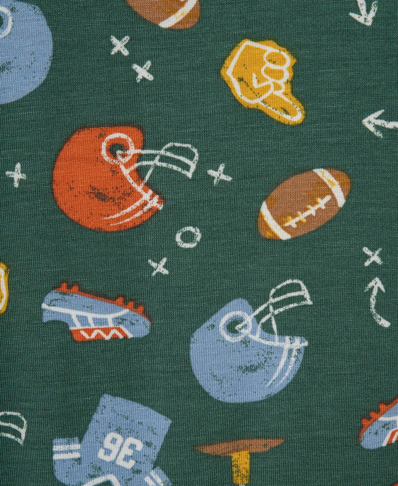 Football Non-Slip Convertible Footie Pajama