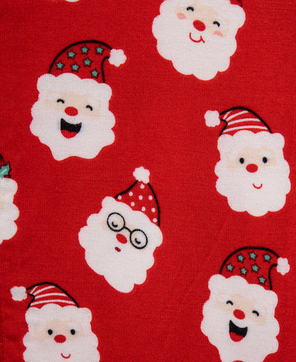 Santa Non-Slip Zip Front Footie & Hat