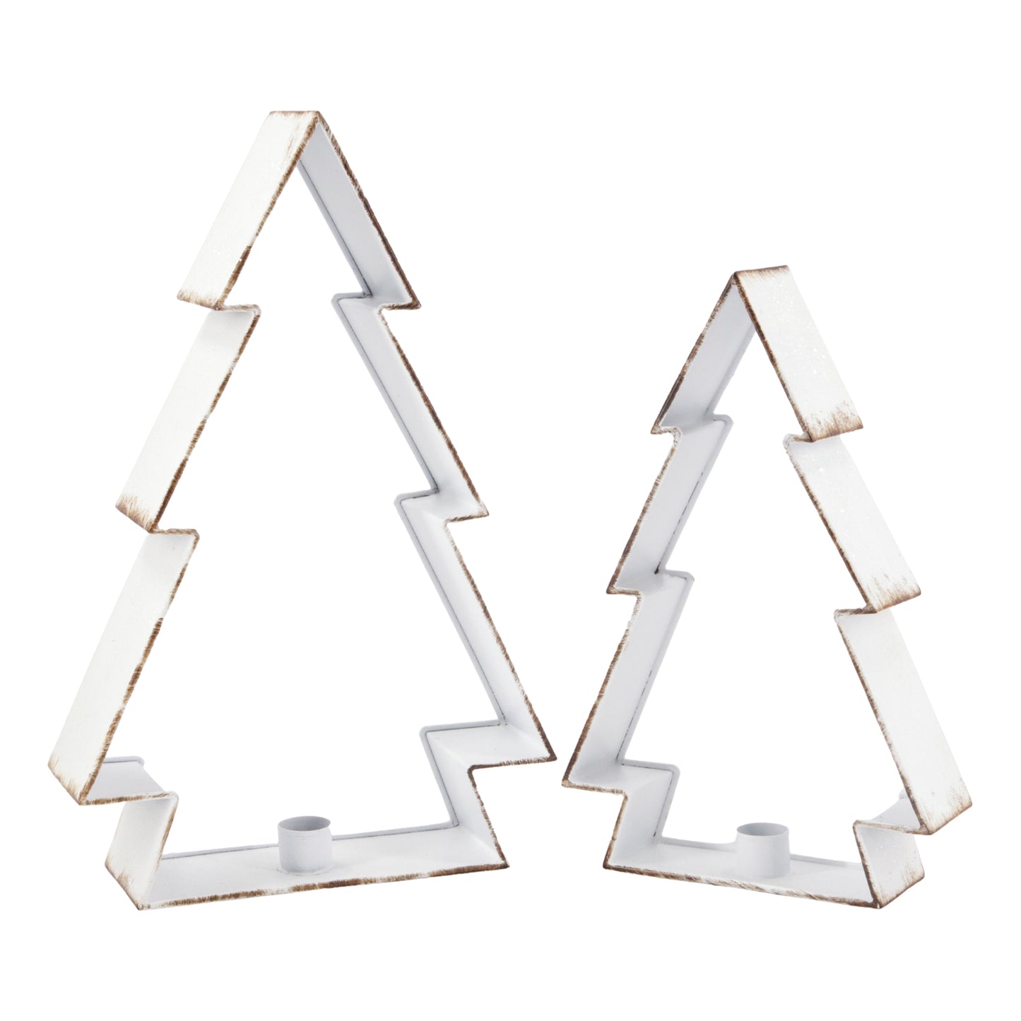 Set of 2 Tree Cookie Cutters Candle Holder Set