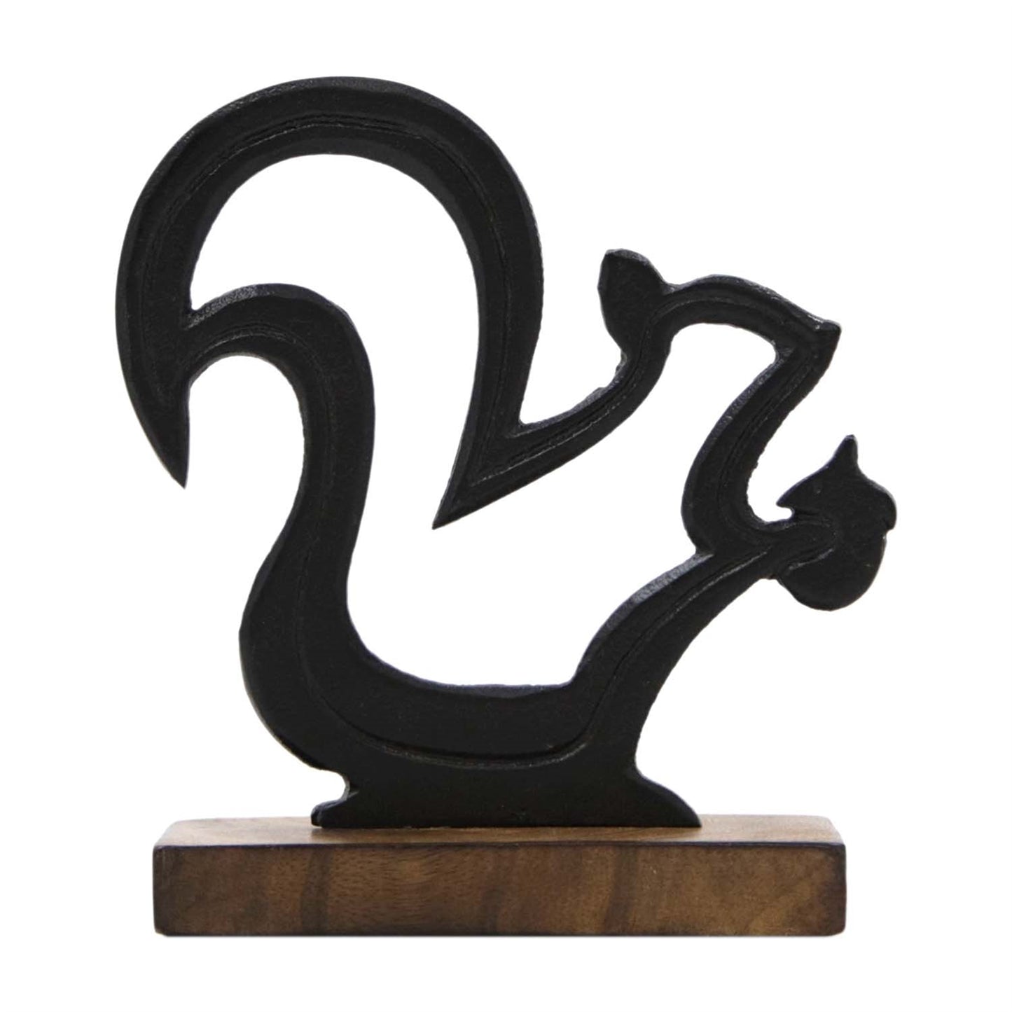 Black Metal Squirrel Frame on Stand