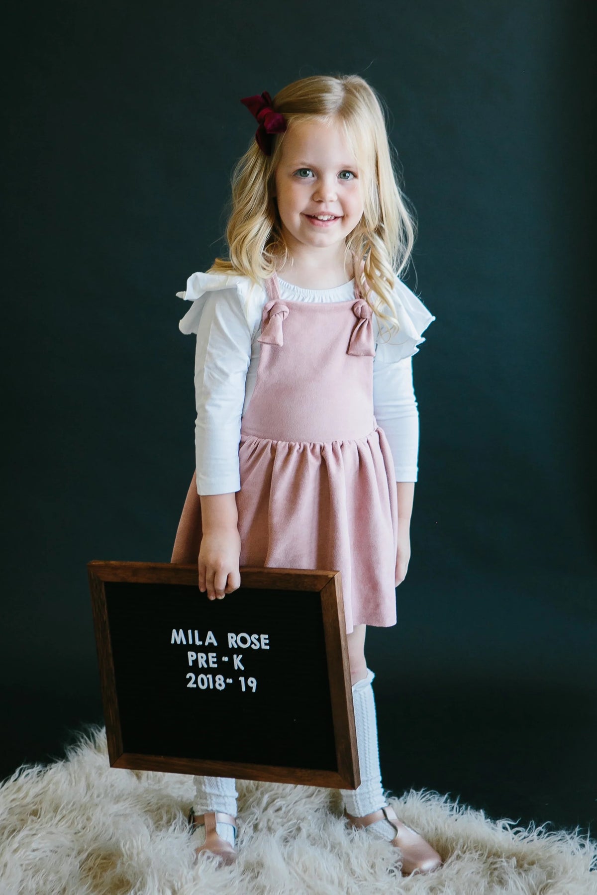 Vintage Pink Faux Suede Pinafore