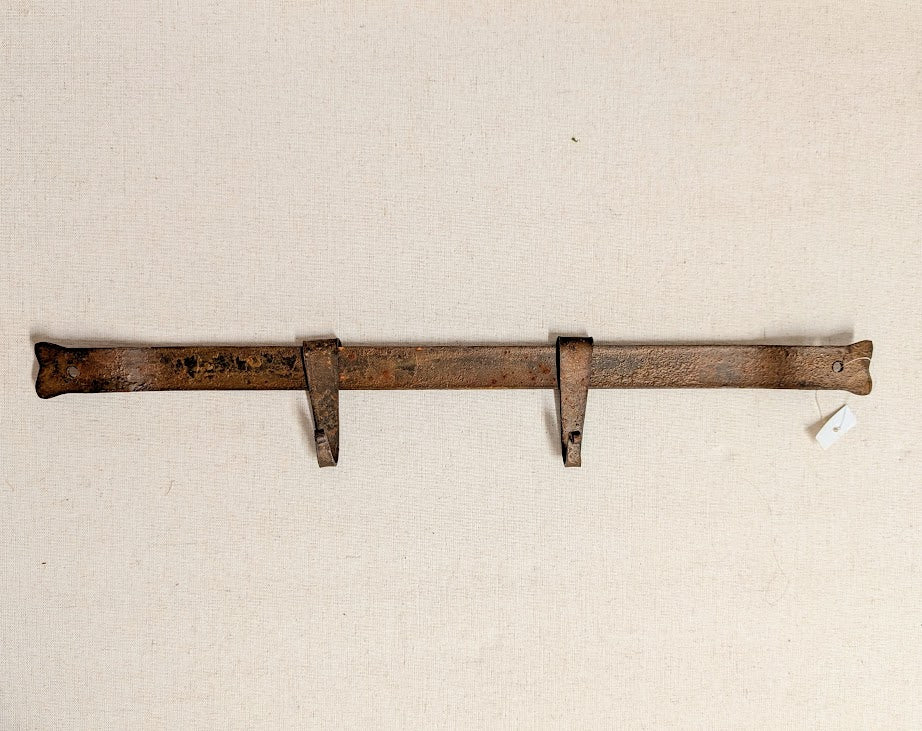Distressed Metal Bar w/ Hooks