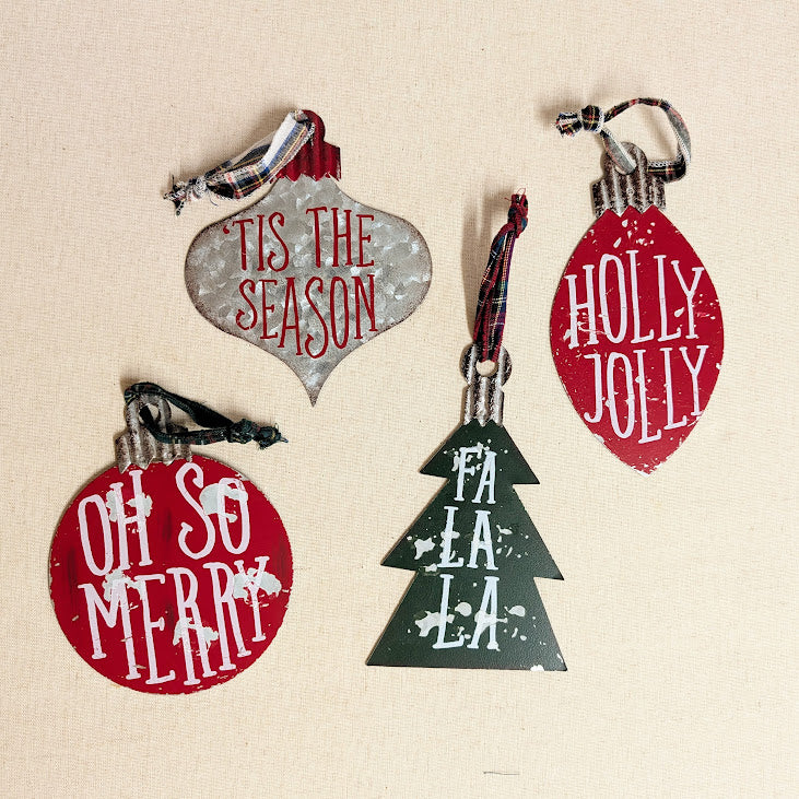 Rustic Tin Ornament