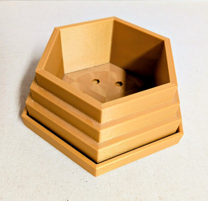 Hex Pyramid Planter w/ Tray